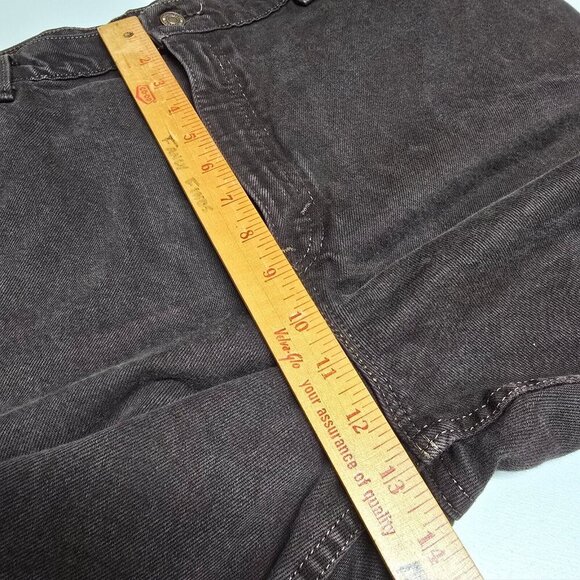 Levis 550 Mom Jeans Womens 16 Brown Tapered‎ Relaxed Fit Y2K Chocolate Denim - Picture 10 of 13